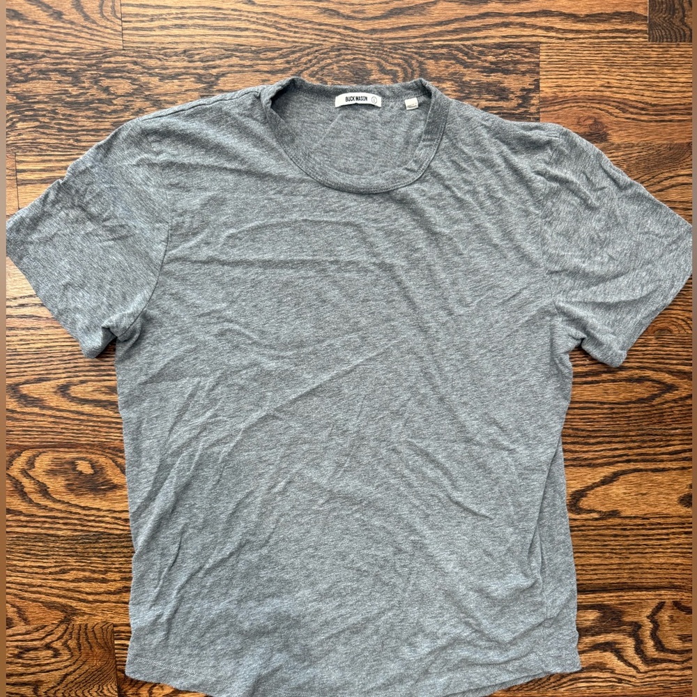 Buck Mason gray classic tee L